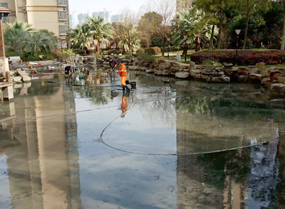 铁岭景观池淤泥清理